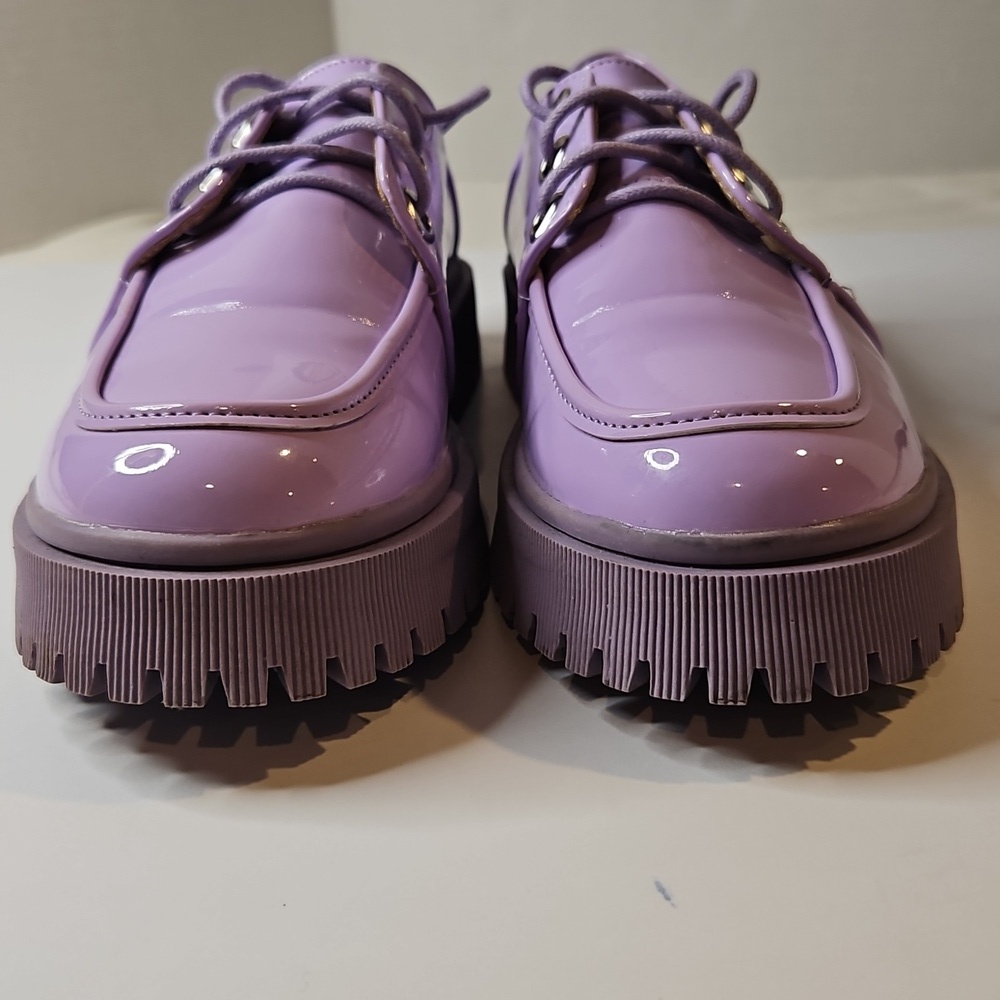 Oliva Miller Little Girls Lavender Shiny Oxford Size 5 - Picture 3 of 7